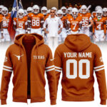 Texas Football  Limited Edition Zip Hoodie Custom Number and Custom Name