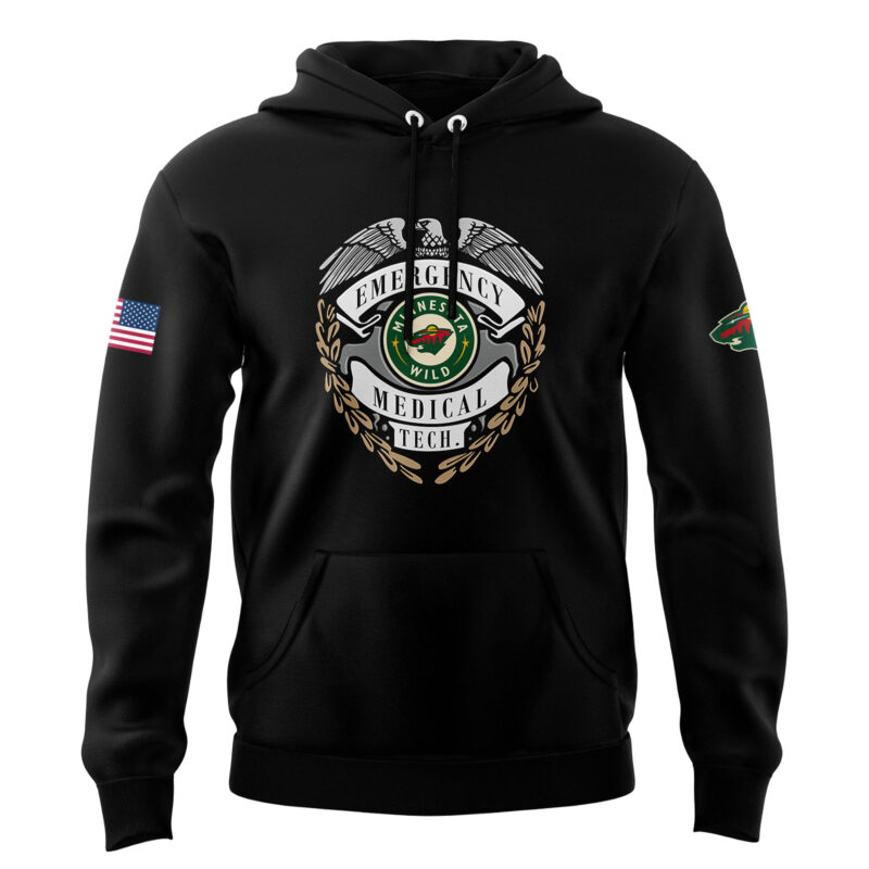 Minnesota Wild 2024  Emergency Medical Technician Hoodie - Image 2