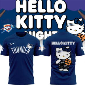 Special New Oklahoma City Thunder x Hello Kitty Tshirt 2024