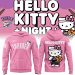 Limited Edition Oklahoma City Thunder x Hello Kitty Pink Hoodie 2024