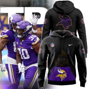 Men's Fanatics Black Minnesota Vikings Alternmate Helmet Pullover Hoodie