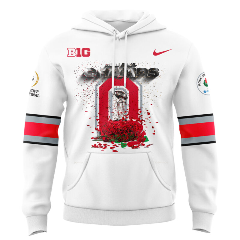 Ohio State Buckeyes Champions Rose Bowl Game 2025 Hoodie - Image 2