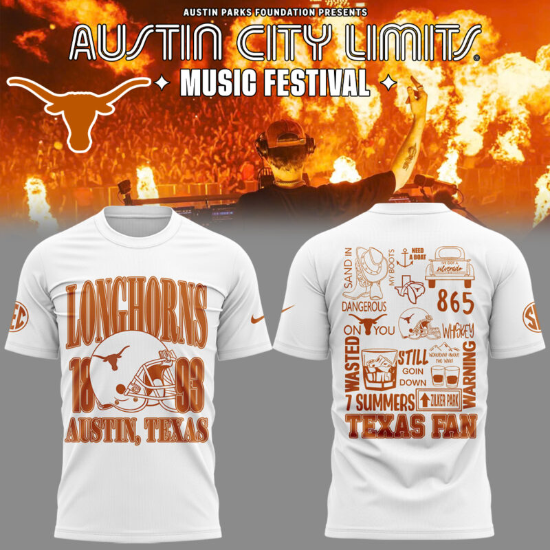 Limited Edition Texas Football x ACL Festival White Tshirt
