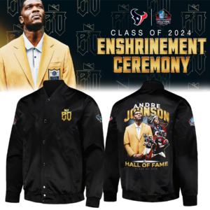 Limited Edition Andre Johnson Hall of Famer Bomber Jacket 2024