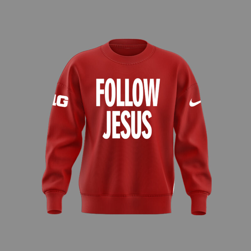 Limited Edition FOLLOW JESUS Red SweatShirt 2024 - Image 2