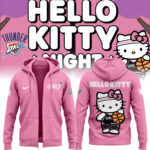 Special New Oklahoma City Thunder x Hello Kitty Pink ZipHoodie 2024