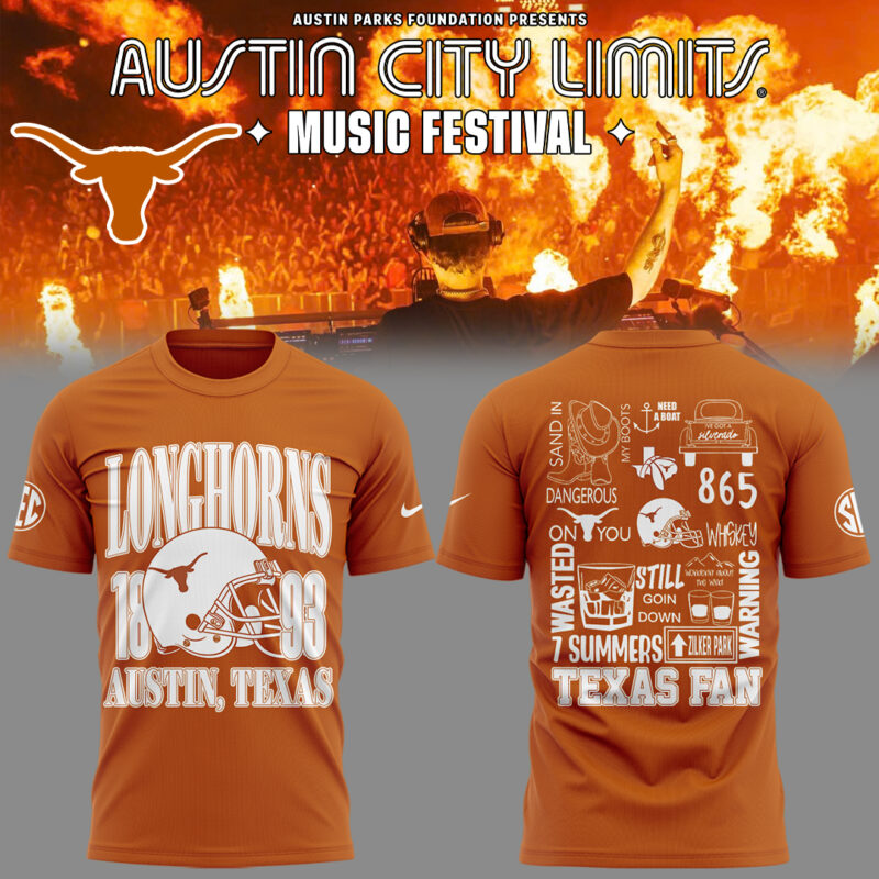 Limited Edition Texas Football x ACL Festival Orange Tshirt