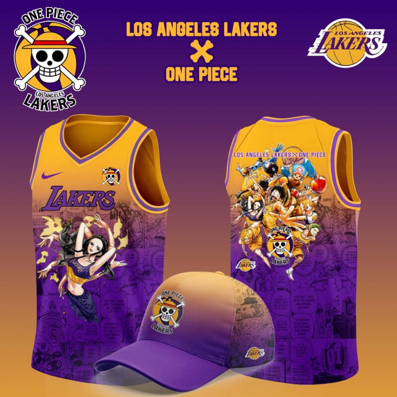 Los Angeles Lakers x NICO ROBIN One Piece the Straw Hat Pirates Jersey - Image 2