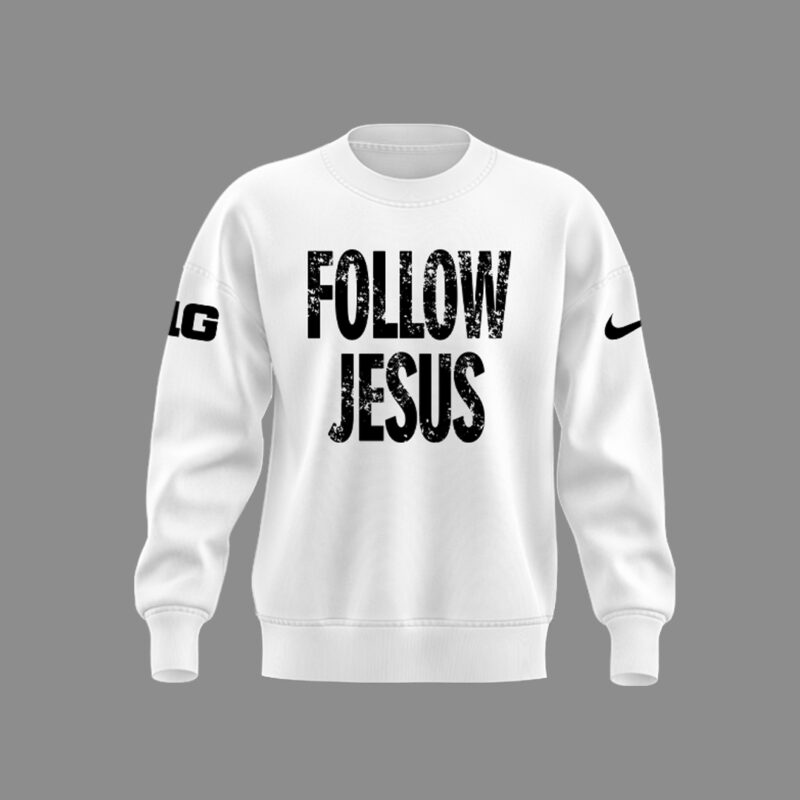 Limited Edition FOLLOW JESUS White SweatShirt 2024 - Image 2