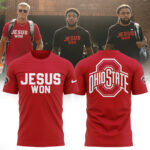 Special New Ohio State Football JESUS WON Red Tshirt