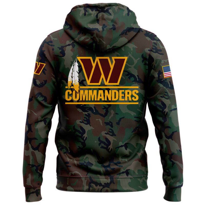 Washington Commanders NFL Salute to Service 2024 Hoodie - Image 2