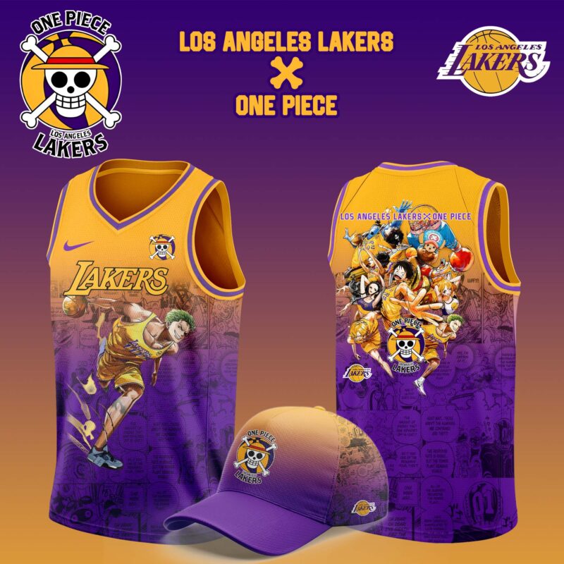 Los Angeles Lakers x Roronoa Zoro One Piece the Straw Hat Pirates Jersey - Image 2