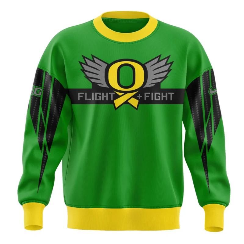 Oregon Ducks “Stomp Out Cancer” Heroes Sweater Shirt - Image 2