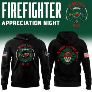 Minnesota Wild x 2024 Firefighter Appreciation Night Premium Limited Hoodie v3