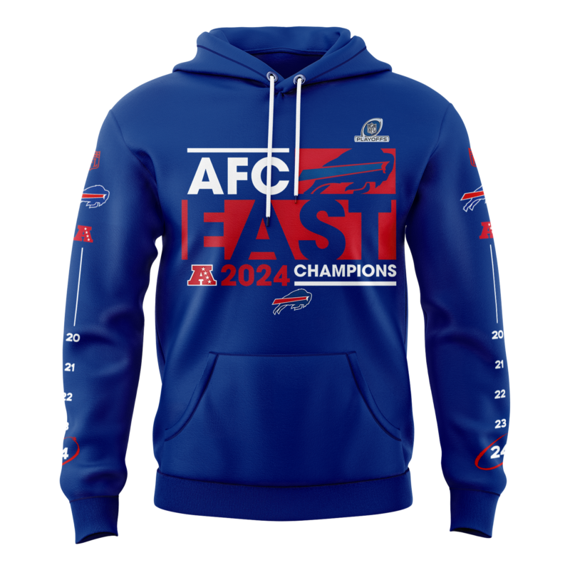 Buffalo Bills Nike 2024 AFC East Division Champions Premium Limited Pullover Hoodie V6 - Image 2