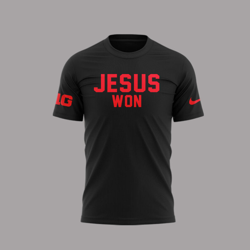 Limited Edition JESUS WON Black TShirt 2024 - Image 2