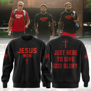 Limited Edition JESUS WON Black SweatShirt 2024