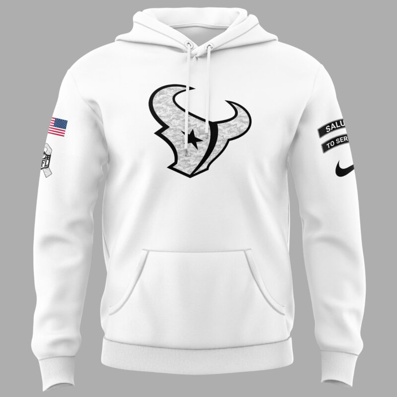 Limited Edition Houston Texans 2024 Salute to Service Hoodie - Image 2