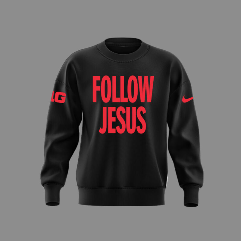 Limited Edition FOLLOW JESUS Red SweatShirt 2024 - Image 2