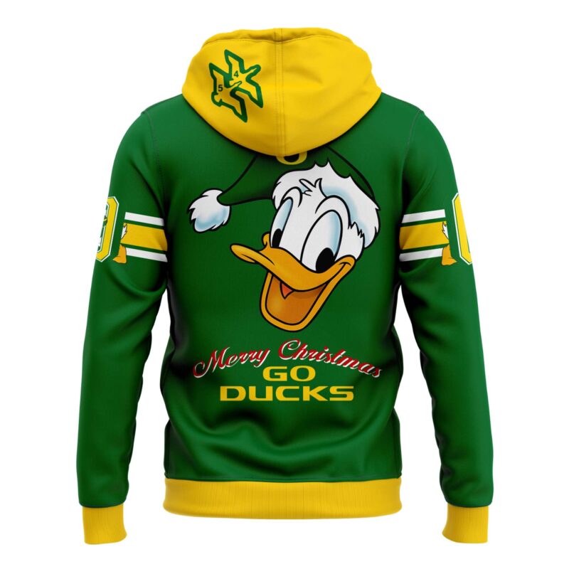 Oregon Ducks Merry Christmas 2024 Hoodie - Image 3