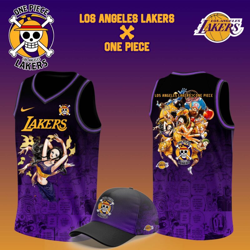 Los Angeles Lakers x NICO ROBIN One Piece the Straw Hat Pirates Jersey