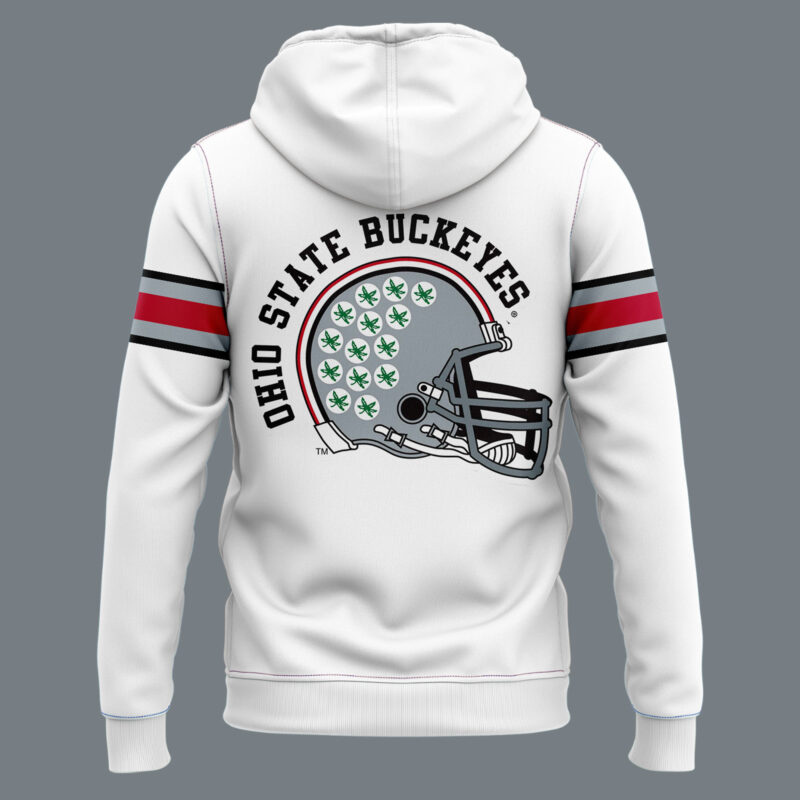 Ohio State Football Icy White Hoodie 2024 - Image 3