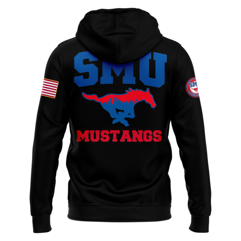 SMU Football "Dark Mode" Pullover Hoodie 2024 - Image 3