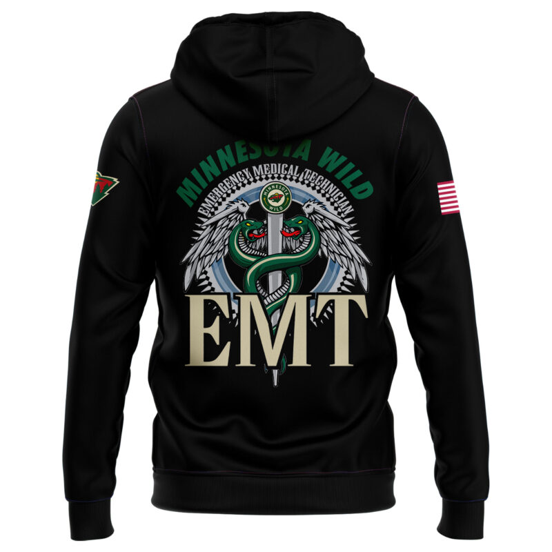 Minnesota Wild 2024  Emergency Medical Technician Hoodie - Image 3
