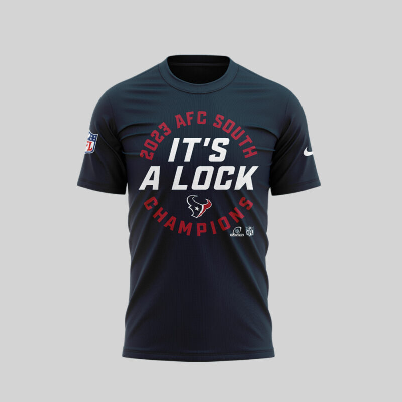 Limited Edition Houston Texans It’s A Lock AFC South Division Champions Tshirt 02 - Image 2
