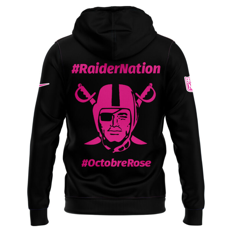 Las Vegas Raiders Breast Cancer Shirt 2024 - Image 3