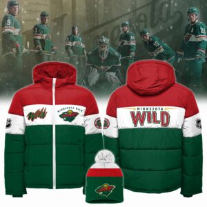Minnesota Wild 2024 Premium Limited 3D Down Jacket & Bobble Hat
