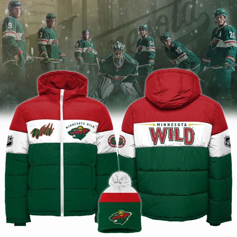 Minnesota Wild 2024 Premium Limited 3D Down Jacket & Bobble Hat