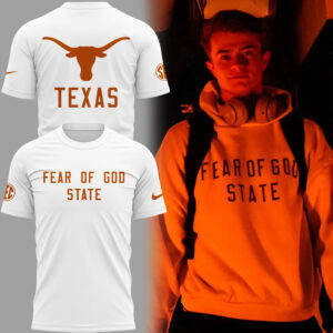 Limited Edition Texas Longhorns Fear Of God State Tshirt