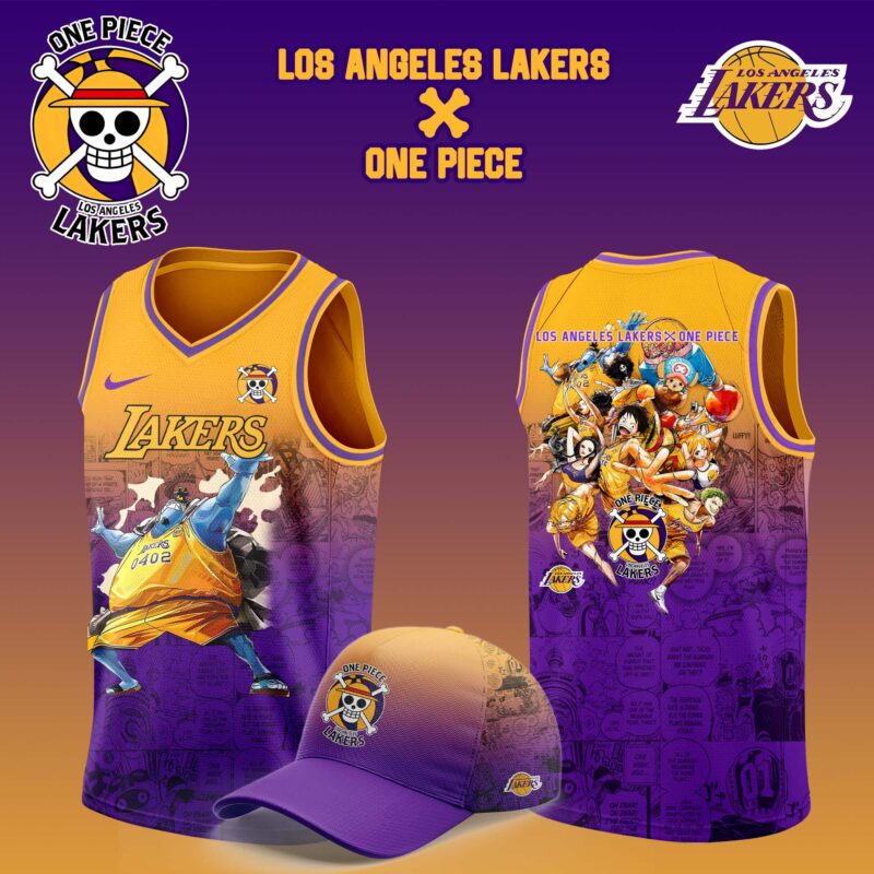 Los Angeles Lakers x JINBE One Piece the Straw Hat Pirates Jersey - Image 2