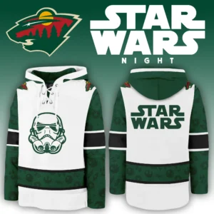 2024 Minnesota Wild x Star Wars Night Lace Up Hoodie