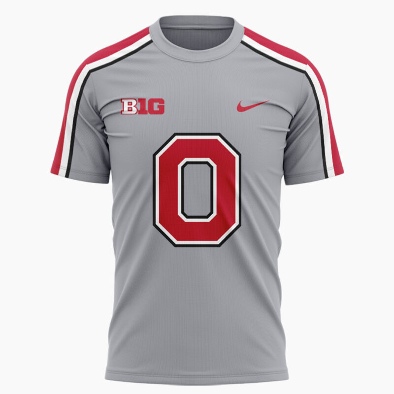 Men’s Ohio State Buckeyes Nike Gray Game Shirt - Image 2