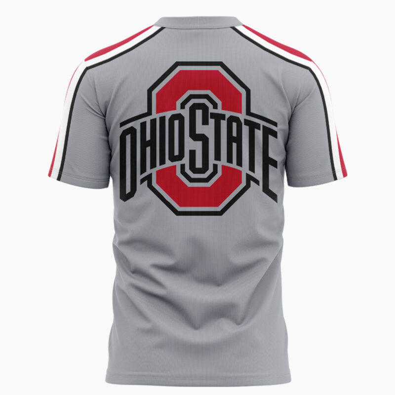 Men’s Ohio State Buckeyes Nike Gray Game Shirt - Image 3