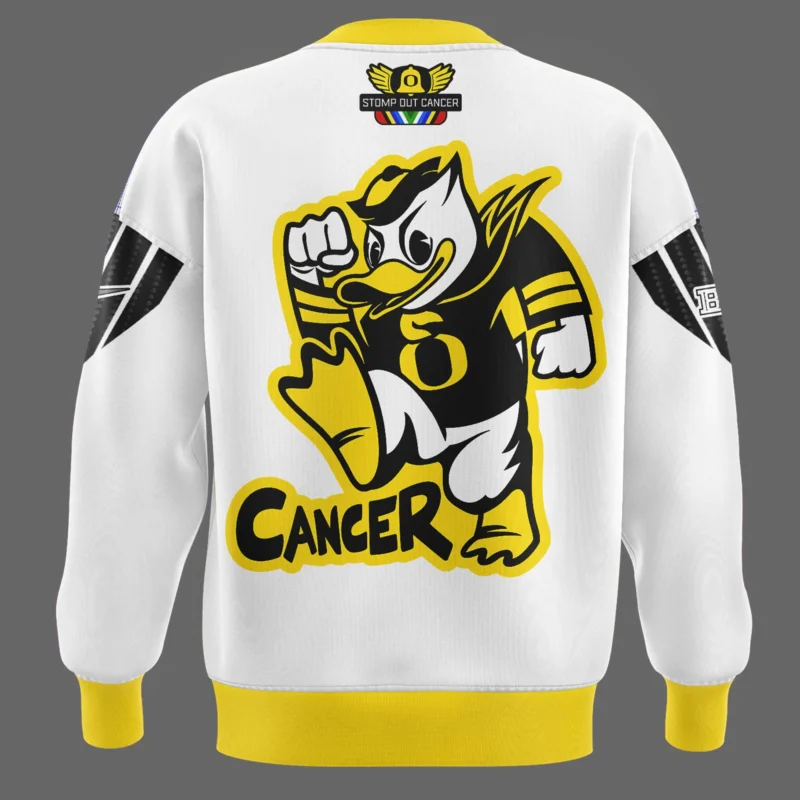 Oregon Ducks “Stomp Out Cancer” Heroes Sweater Shirt - Image 3
