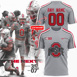 Men’s Ohio State Buckeyes Nike Gray Game Shirt (Custom)