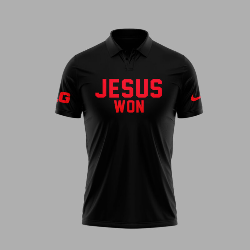 Limited Edition JESUS WON Black Polo 2024 - Image 2