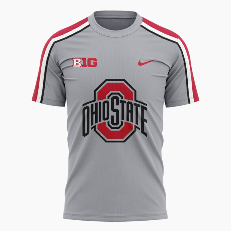 Men’s Ohio State Buckeyes Nike Gray Game Shirt (Custom) - Image 2