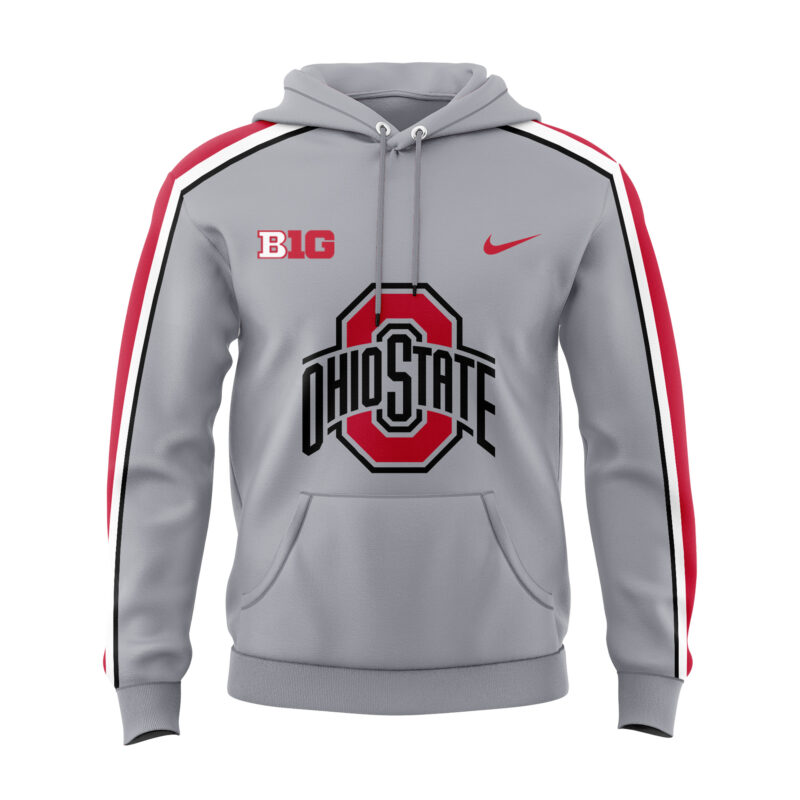 Men’s Ohio State Buckeyes Nike Gray Game Hoodie (Custom) - Image 2
