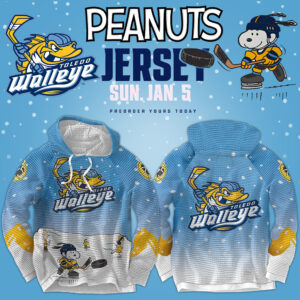 Toledo Walleye x Peanuts Night Limited Edition Hooded