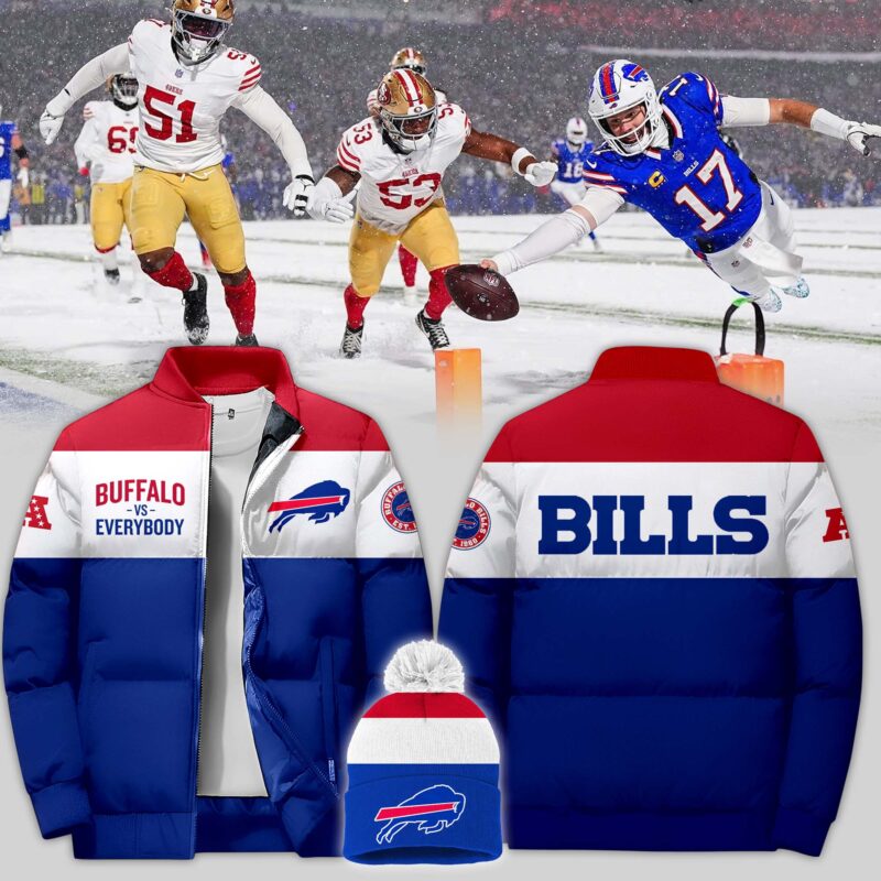Buffalo Bills 2024 Premium Limited 3D Bomber Down Jacket