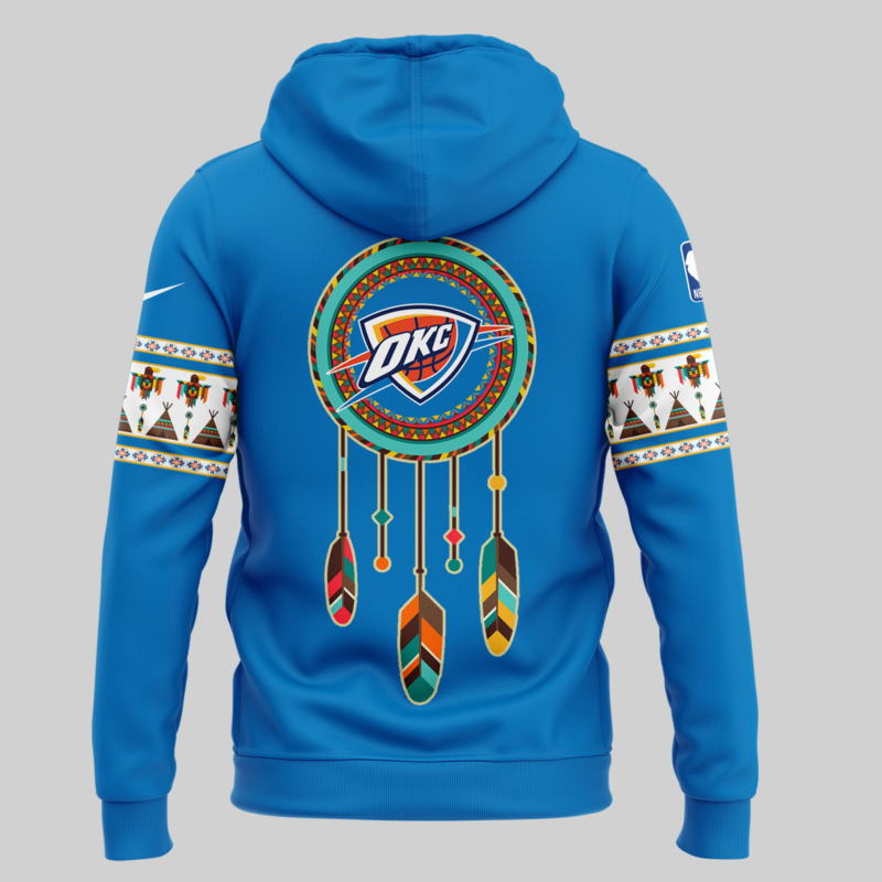 Oklahoma City Thunder Native American Heritage Night Hoodie - Image 3