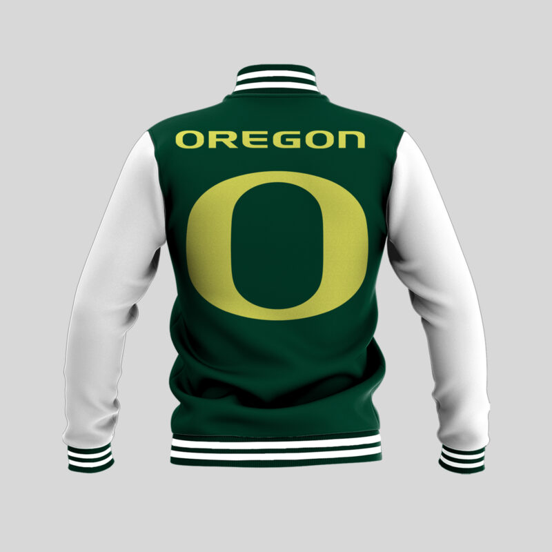 Oregon Ducks Football #4Spence Baseball Jacket 2023 - Image 3