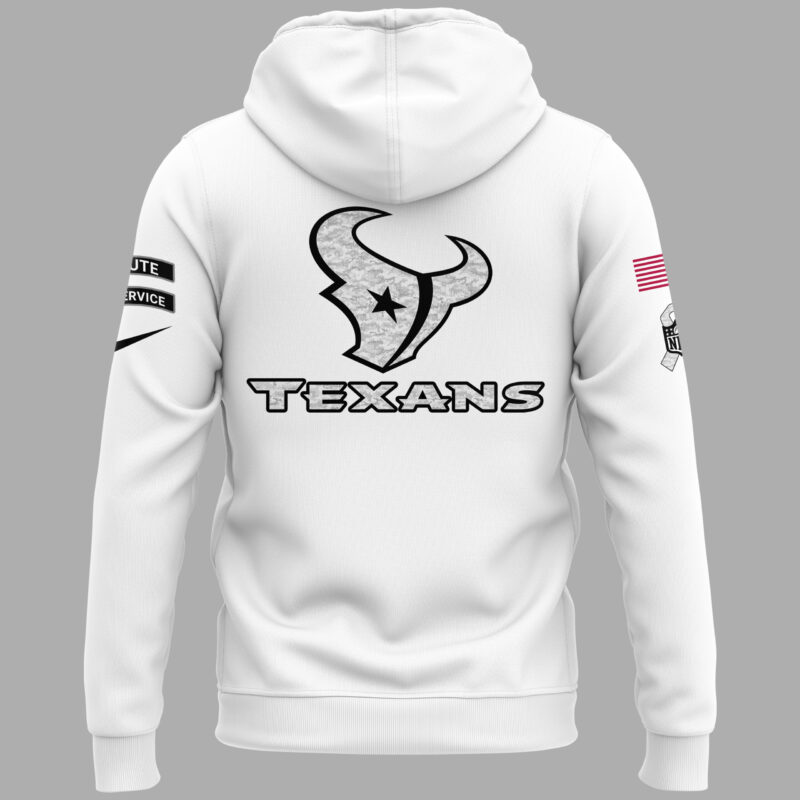 Limited Edition Houston Texans 2024 Salute to Service Hoodie - Image 3