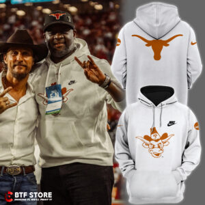 .Texas Longhorns Zip-Hoodie (White) (#4)
