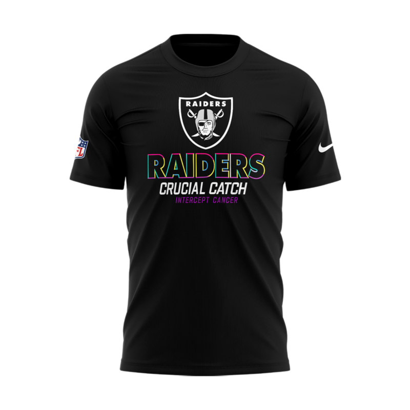 Men’s Fanatics Black Las Vegas Raiders 2024 Crucial Catch Shirt - Image 2