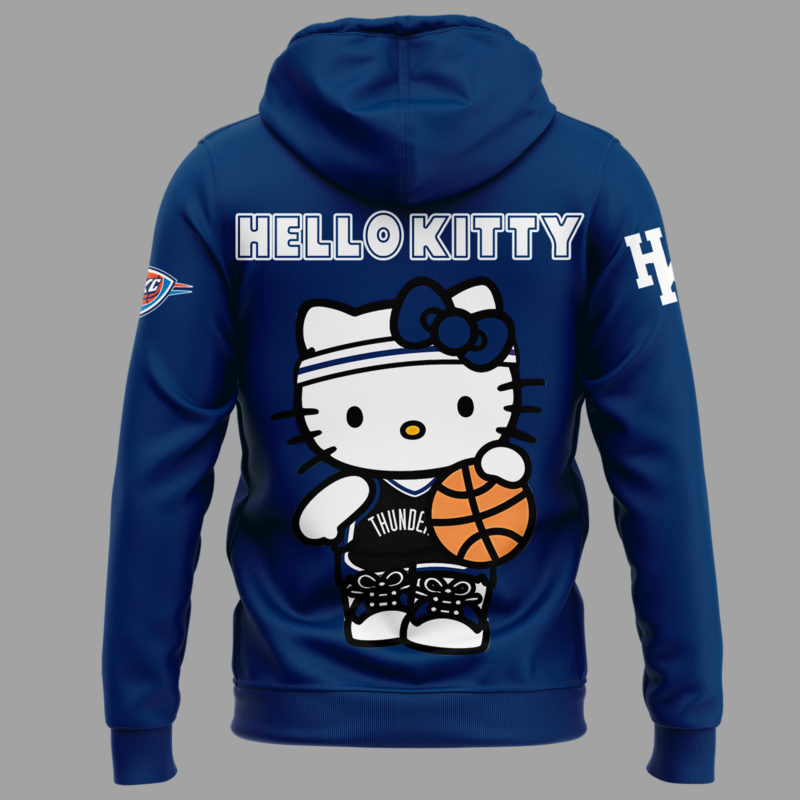 Limited Edition Oklahoma City Thunder x Hello Kitty Hoodie 2024 - Image 3